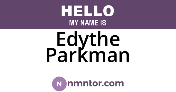 Edythe Parkman