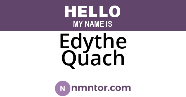 Edythe Quach
