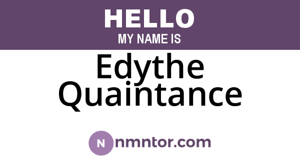 Edythe Quaintance