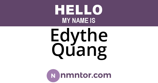 Edythe Quang