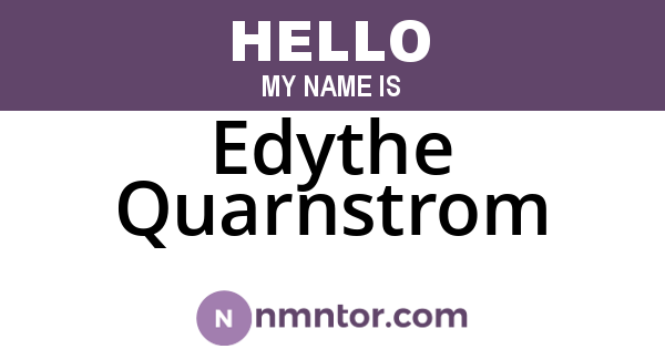 Edythe Quarnstrom