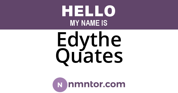 Edythe Quates