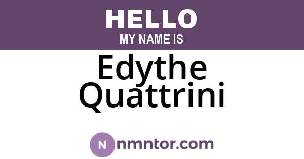 Edythe Quattrini