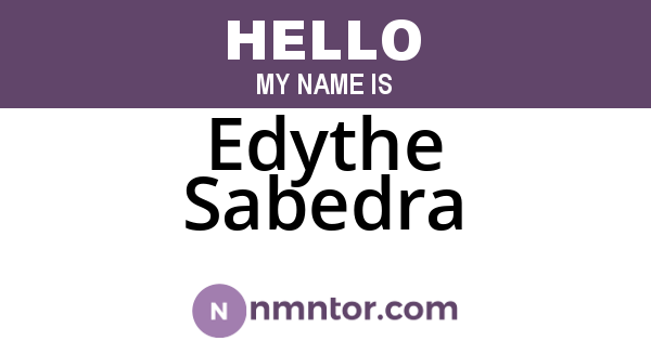 Edythe Sabedra