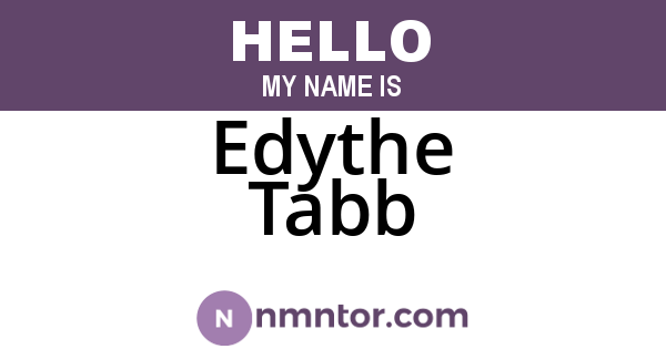 Edythe Tabb