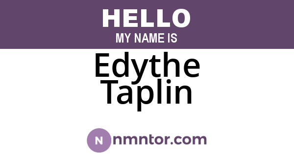 Edythe Taplin