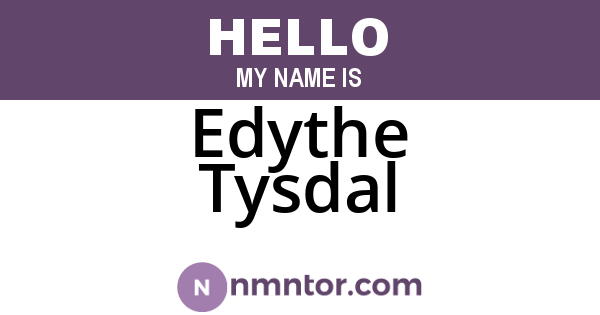 Edythe Tysdal