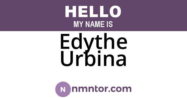 Edythe Urbina