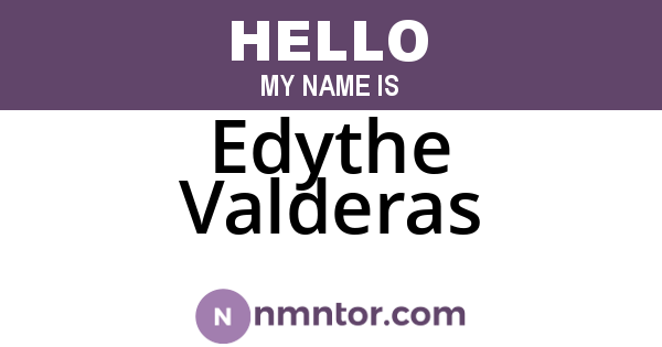 Edythe Valderas