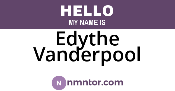 Edythe Vanderpool
