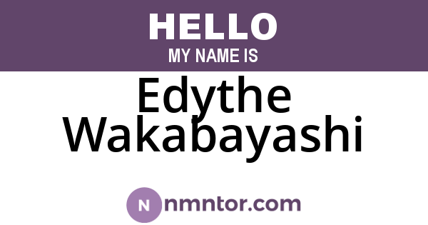 Edythe Wakabayashi