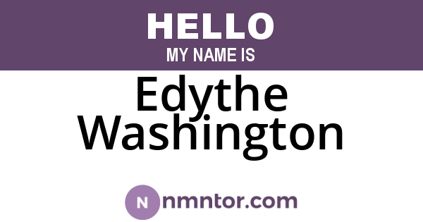 Edythe Washington
