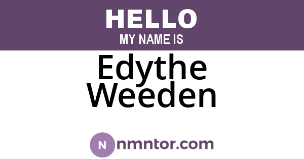 Edythe Weeden