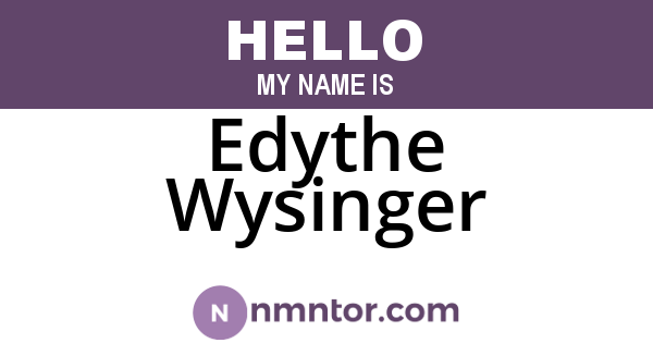 Edythe Wysinger