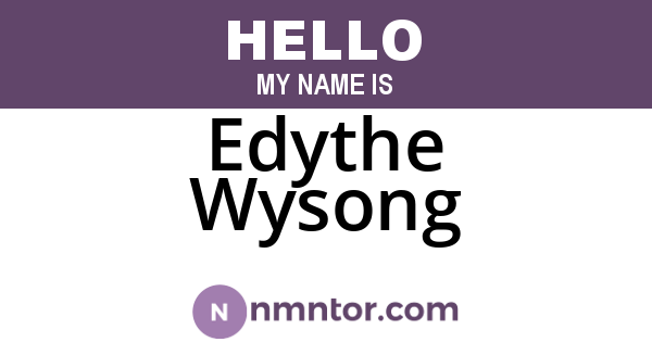 Edythe Wysong