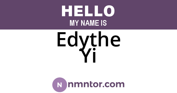 Edythe Yi
