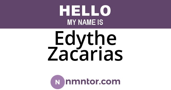 Edythe Zacarias