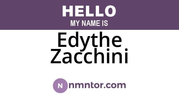Edythe Zacchini