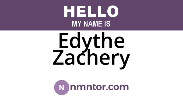 Edythe Zachery