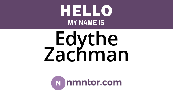 Edythe Zachman