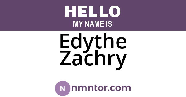 Edythe Zachry