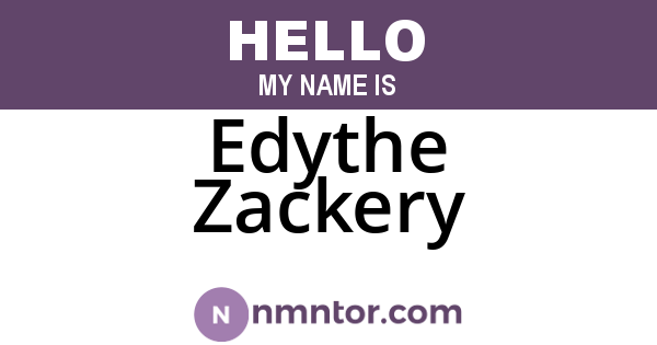 Edythe Zackery