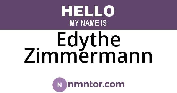 Edythe Zimmermann