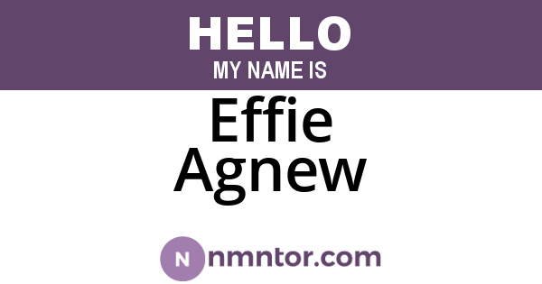 Effie Agnew