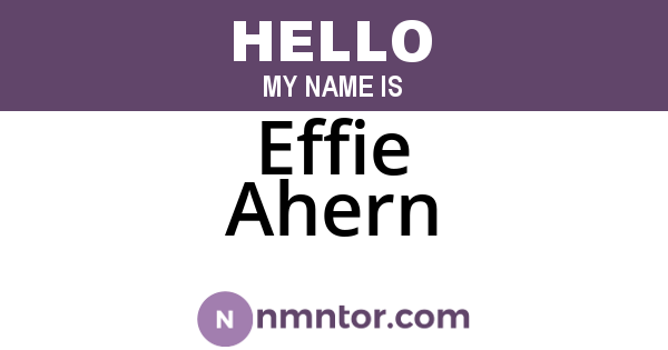 Effie Ahern