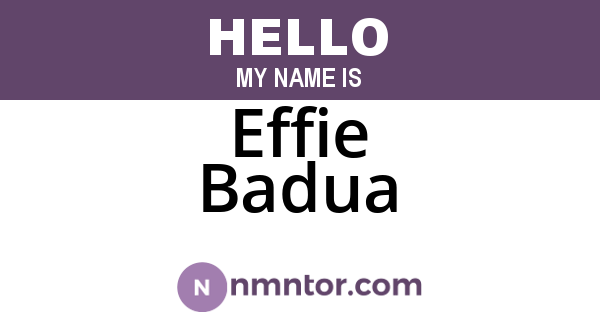 Effie Badua