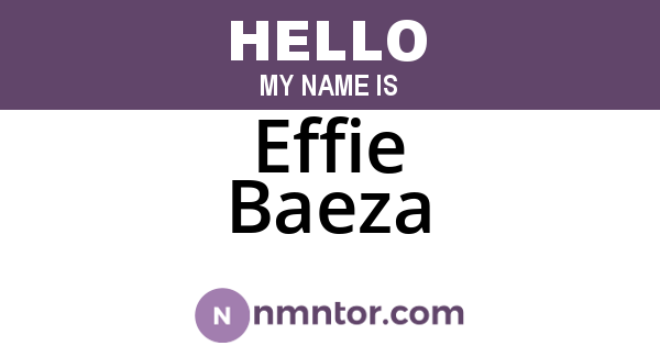 Effie Baeza