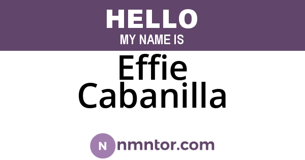 Effie Cabanilla