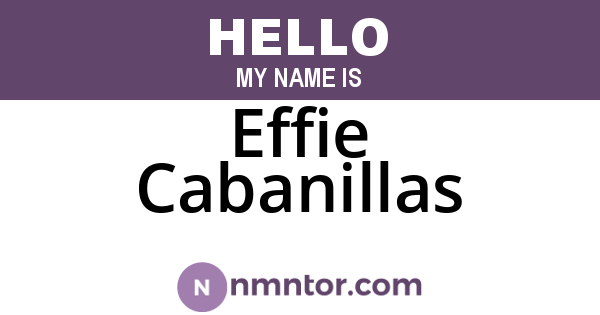 Effie Cabanillas