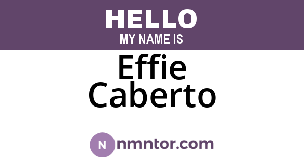 Effie Caberto