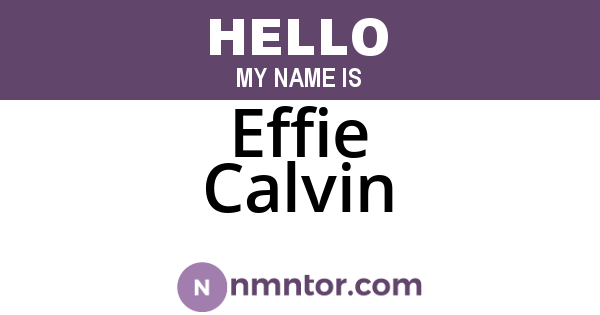 Effie Calvin