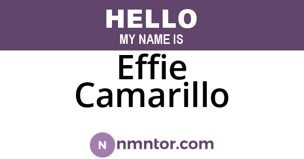 Effie Camarillo