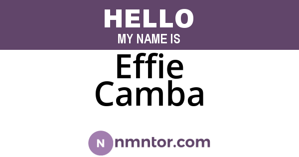 Effie Camba