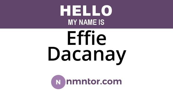 Effie Dacanay