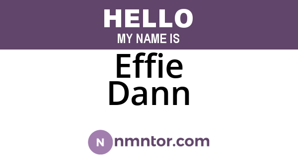 Effie Dann