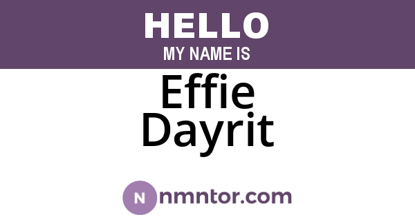 Effie Dayrit