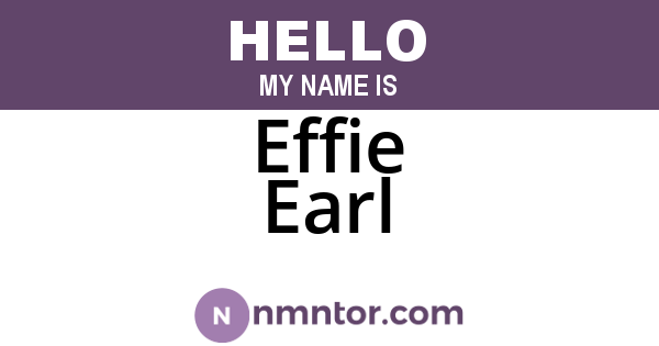 Effie Earl