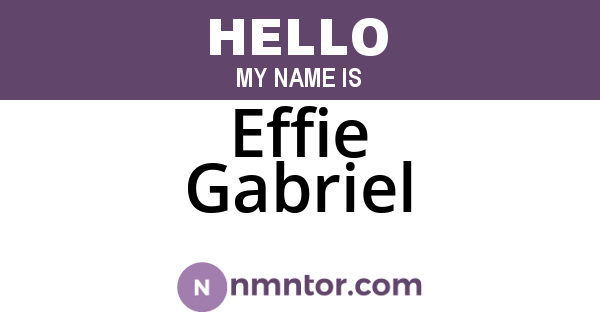 Effie Gabriel