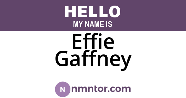 Effie Gaffney