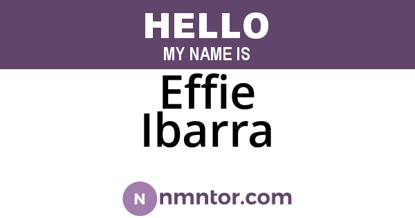 Effie Ibarra