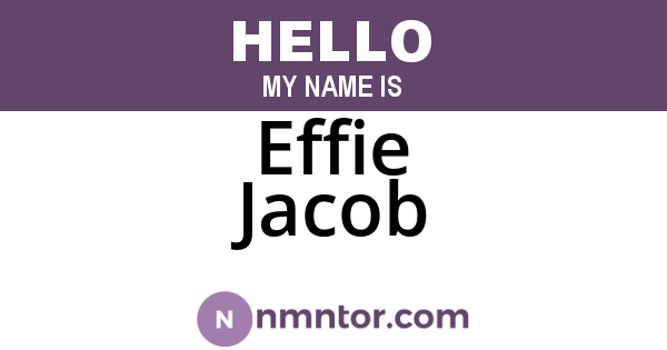 Effie Jacob