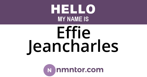 Effie Jeancharles