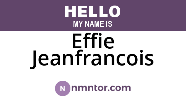 Effie Jeanfrancois