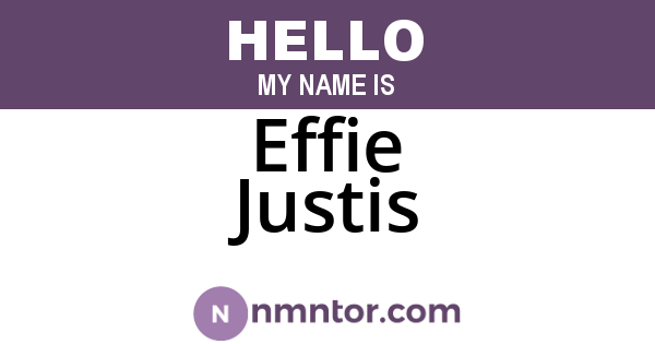 Effie Justis