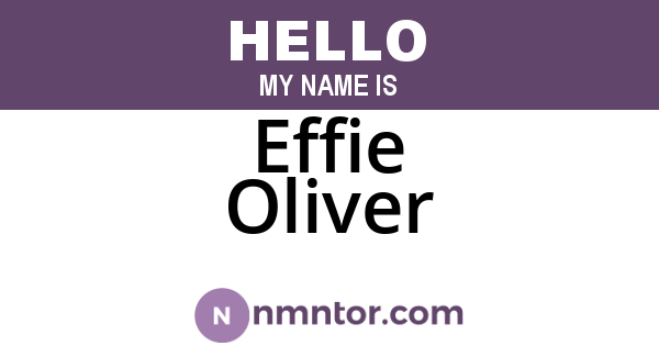 Effie Oliver
