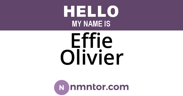 Effie Olivier